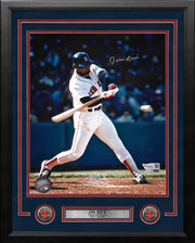 Jim Rice At-Bat Boston Red Sox Autographed 16" x 20" Framed Baseball Photo - Dynasty Sports & Framing