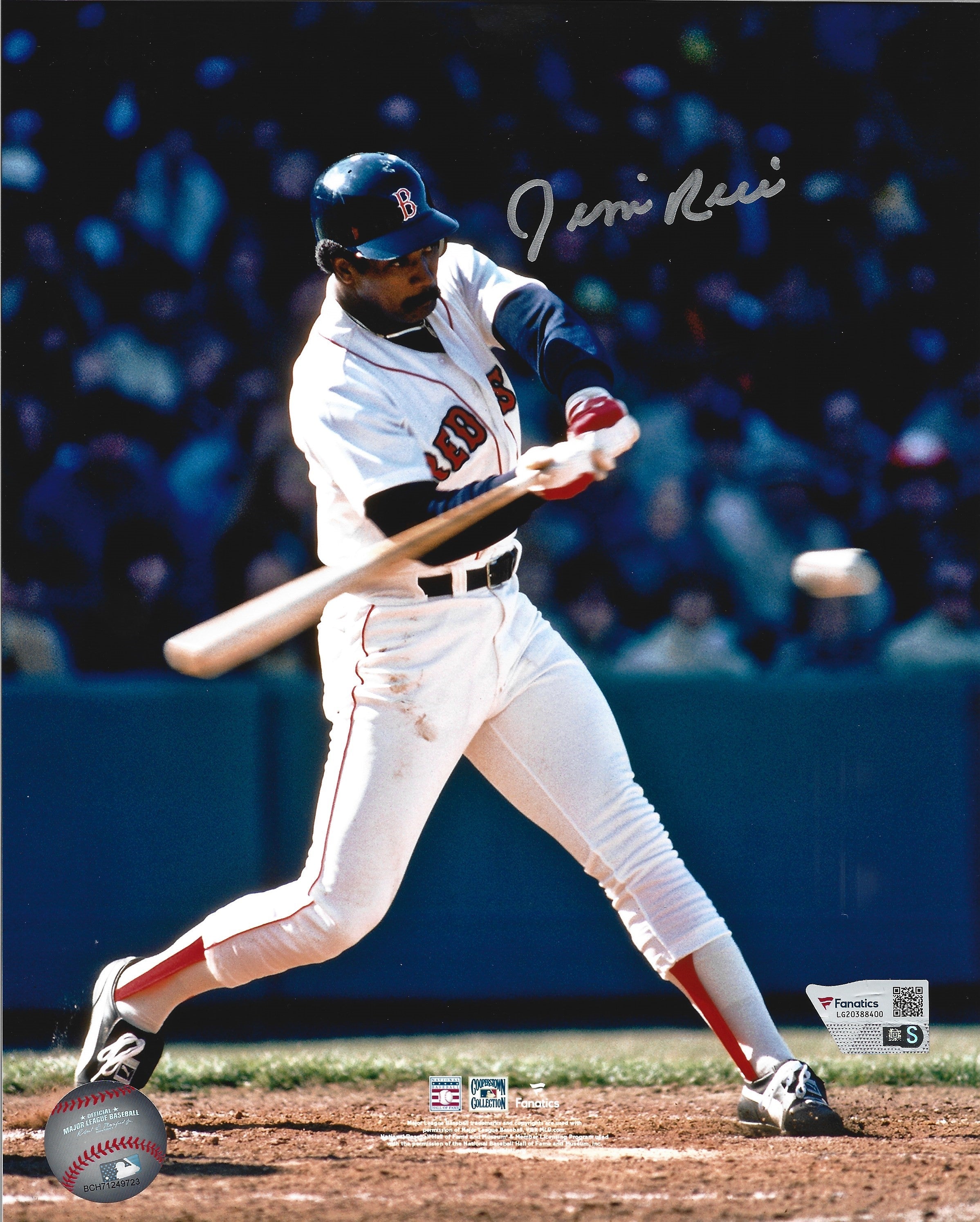 Jim Rice At-Bat Boston Red Sox Autographed 11 x 14 Baseball