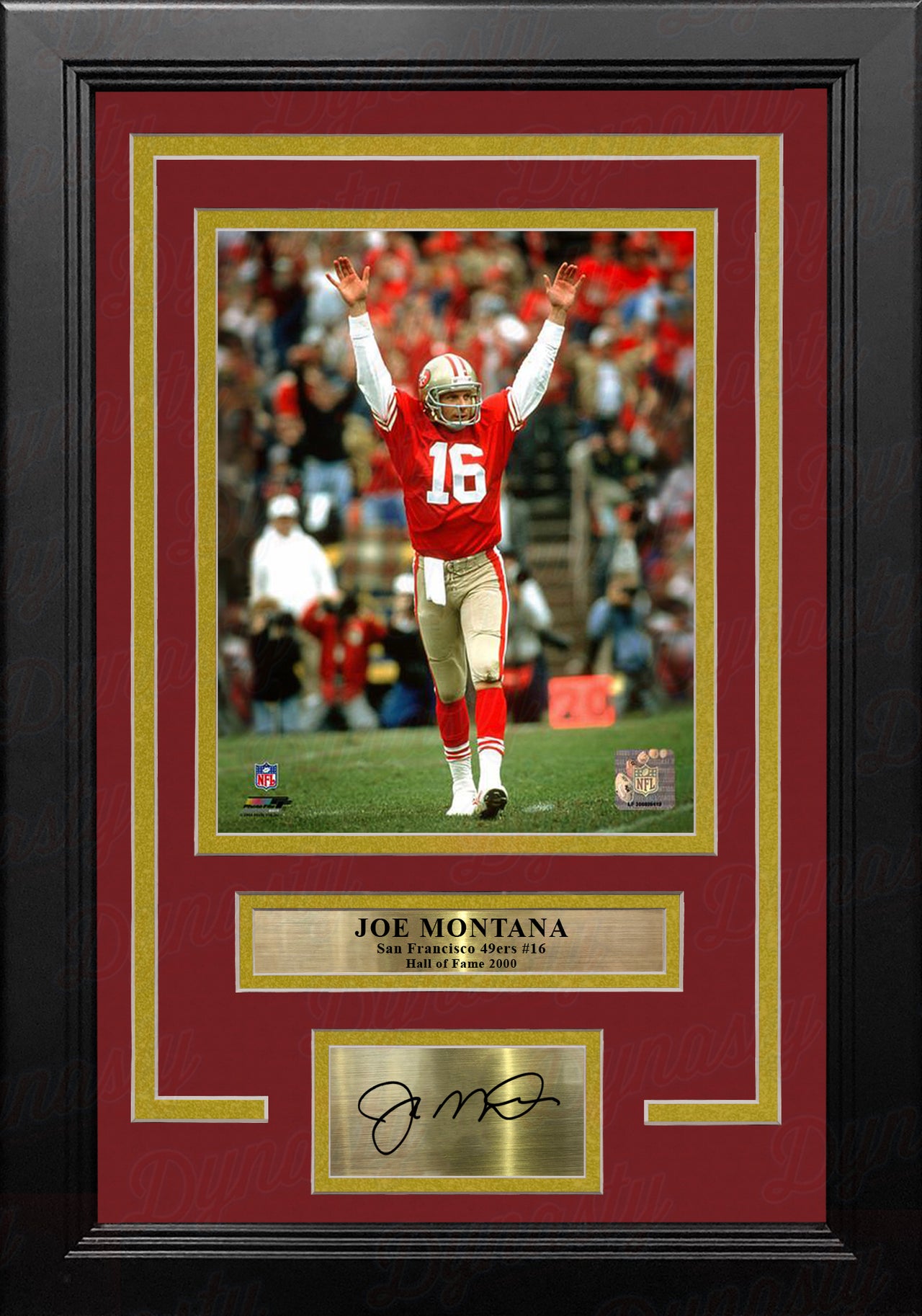 Joe Montana Celebration San Francisco 49ers 8" x 10" Framed and Matted Photo with Engraved Autograph