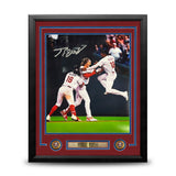 Johan Rojas Celebration Philadelphia Phillies Autographed 16" x 20" Framed Baseball Photo - Dynasty Sports & Framing