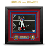 Johan Rojas Double Play Catch Philadelphia Phillies Autographed 8" x 10" Framed Spotlight Photo - Dynasty Sports & Framing
