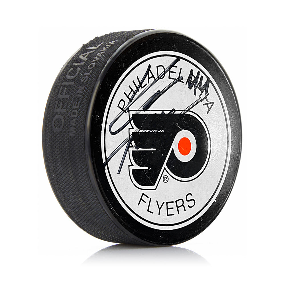 Kimmo Timonen Philadelphia Flyers Autographed White Hockey Logo Puck