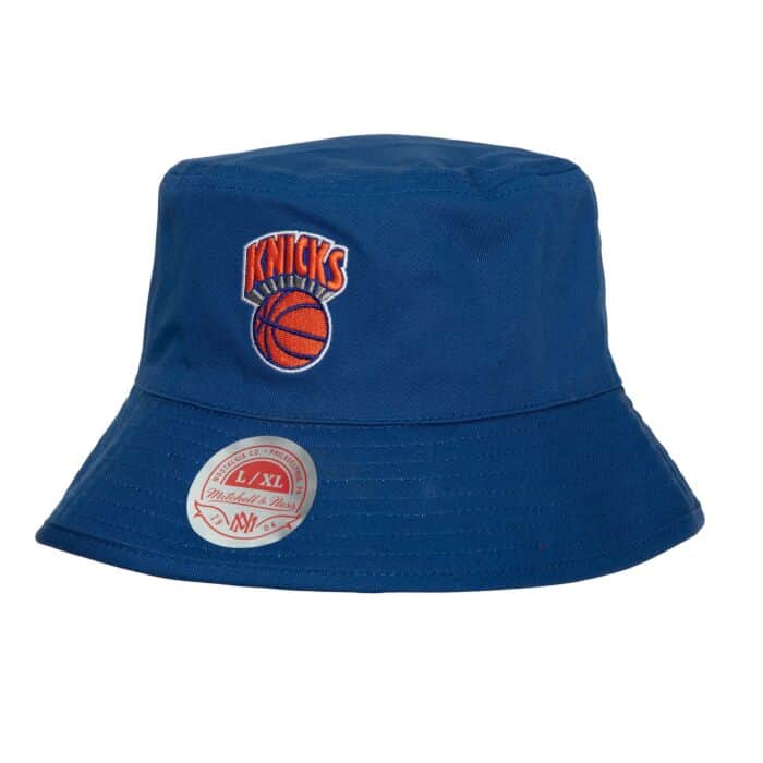 Shop Mitchell & Ness New York Knicks NBA Cut Up Bucket Hat  BUCKSH21322-NYKBLCK black