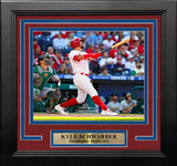 Kyle Schwarber Home Run Swing Philadelphia Phillies 8" x 10" Framed Baseball Photo - Dynasty Sports & Framing