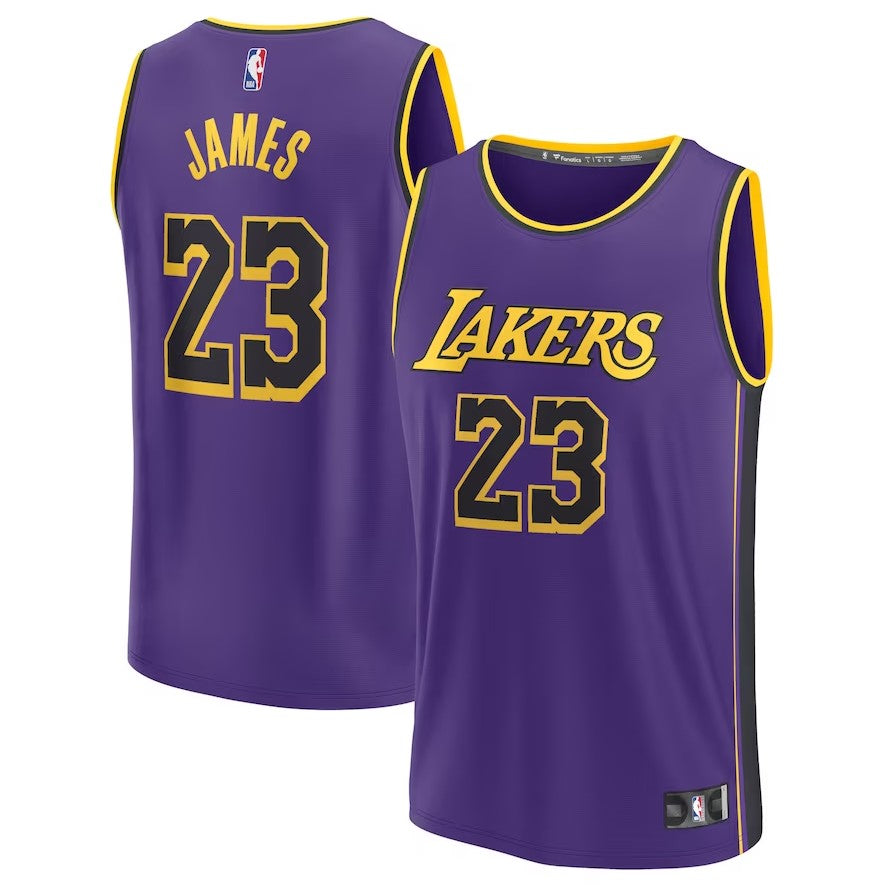 LeBron James Los Angeles Lakers Youth Fast Break Replica Player Jersey - Statement Edition - Purple