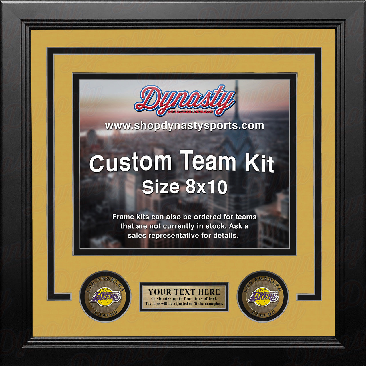 Los Angeles Lakers Custom NBA Basketball 8x10 Picture Frame Kit (Lakers Gold)