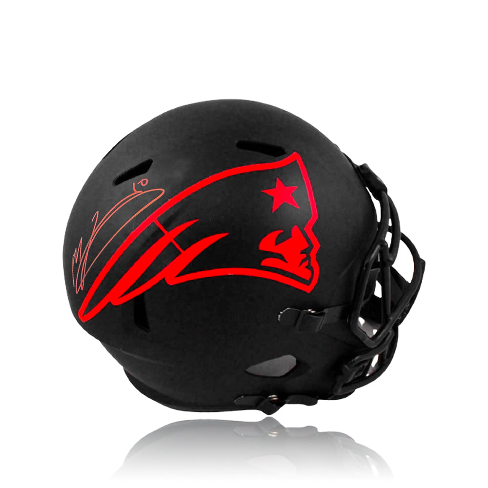 Mac Jones New England Patriots Autographed Eclipse Football Helmet