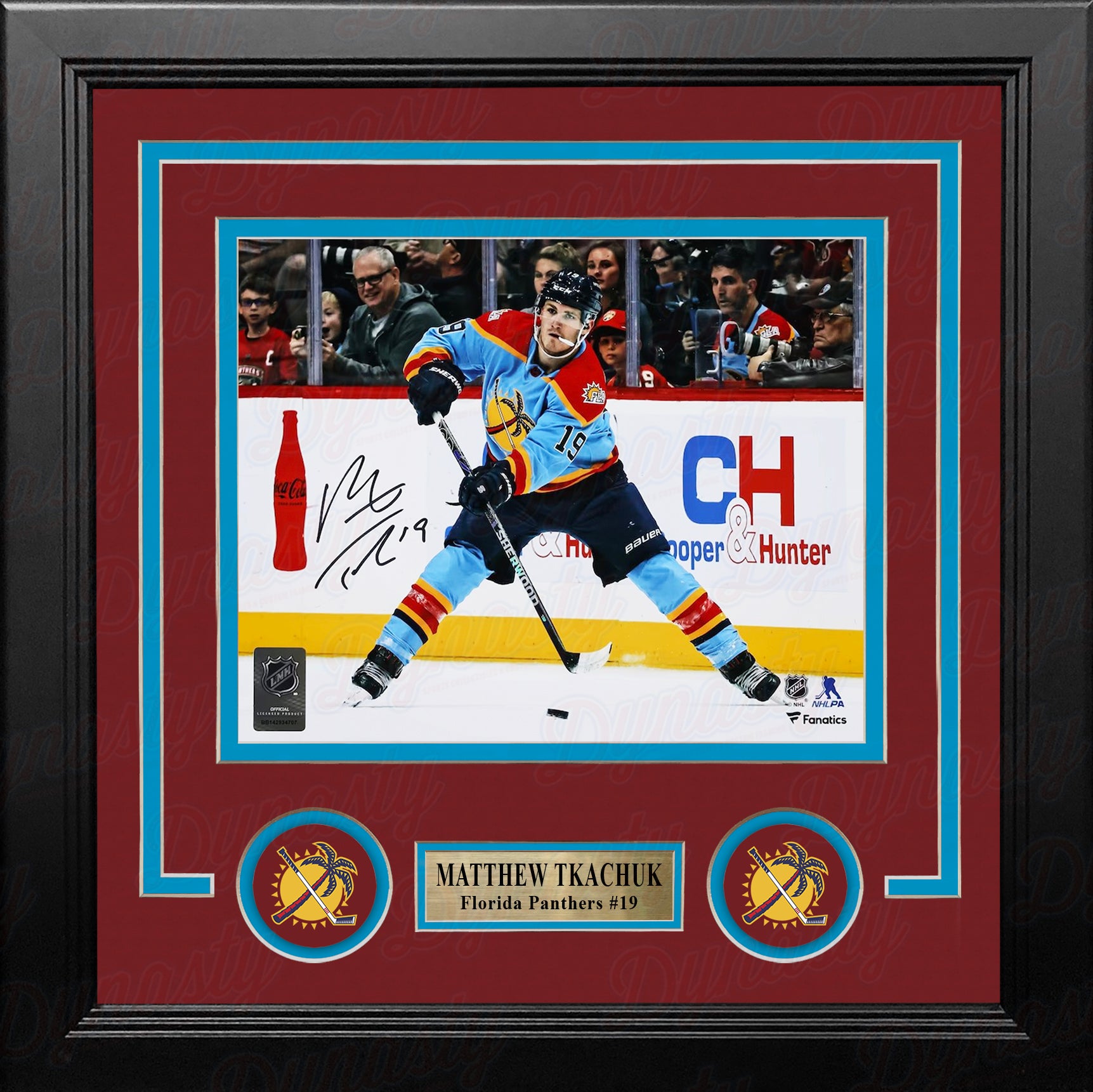 Matthew Tkachuk Reverse Retro Florida Panthers Autographed 8" x 10" Framed Hockey Photo - Dynasty Sports & Framing