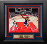 Tyrese Maxey City Edition Action Philadelphia 76ers 8" x 10" Framed Basketball Photo - Dynasty Sports & Framing