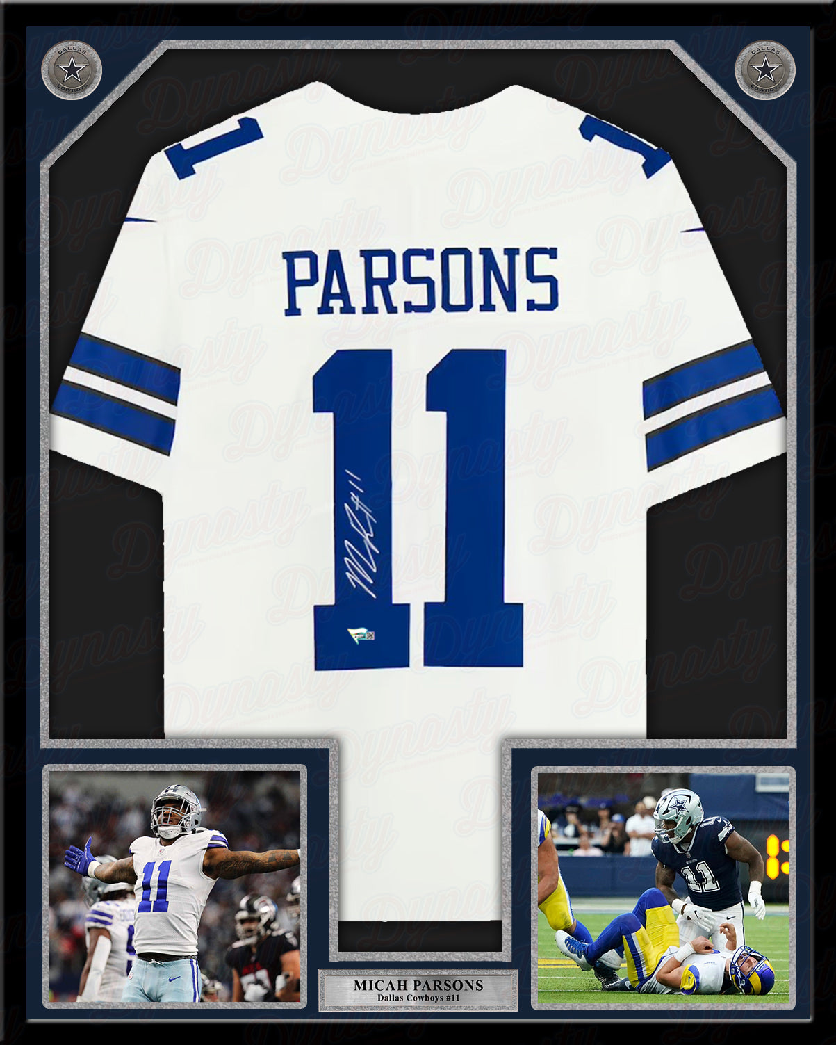 Micah Parsons Dallas Cowboys Autographed Framed White Football Jersey