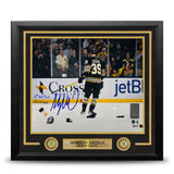 Morgan Geekie Hat Trick Boston Bruins Autographed 11" x 14" Framed Hockey Photo - 1st Hat Trick - Dynasty Sports & Framing