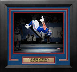 Cam Skattebo Touchdown Celebration Backflip New York Giants 8" x 10" Framed Blackout Football Photo - Dynasty Sports & Framing