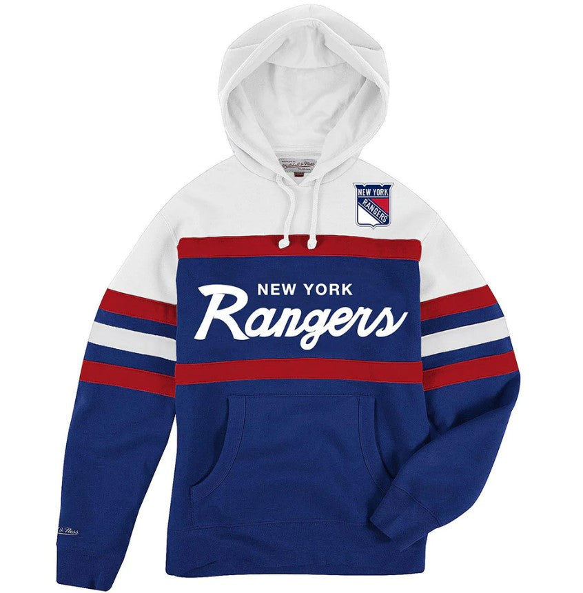 New York Rangers Mitchell Ness Head Coach Hoodie NHL Hockey