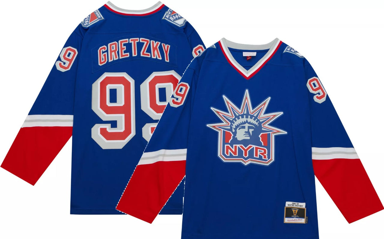 Wayne Gretzky New York Rangers Mitchell & Ness 1996/97 Blue Line Player Jersey
