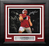 Ty Robinson Nebraska Cornhuskers Autographed 8" x 10" Framed Blackout College Football Photo - Dynasty Sports & Framing