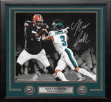 Nolan Smith Blackout Action Philadelphia Eagles Autographed 16" x 20" Framed Football Photo - Dynasty Sports & Framing