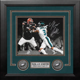 Nolan Smith Blackout Action Philadelphia Eagles Autographed 8" x 10" Framed Football Photo - Dynasty Sports & Framing