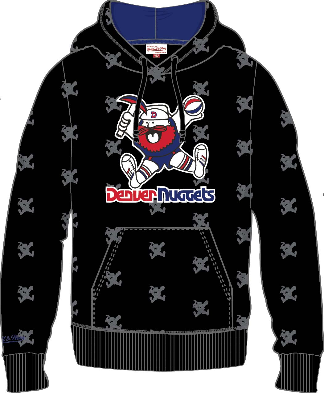 Denver Nuggets Mitchell & Ness All Over Print Fleece Hoodie
