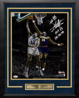 Dikembe Mutombo Denver Nuggets Autographed 11x14 Framed Photo Inscribed Hall of Fame & No-No-No - Dynasty Sports & Framing