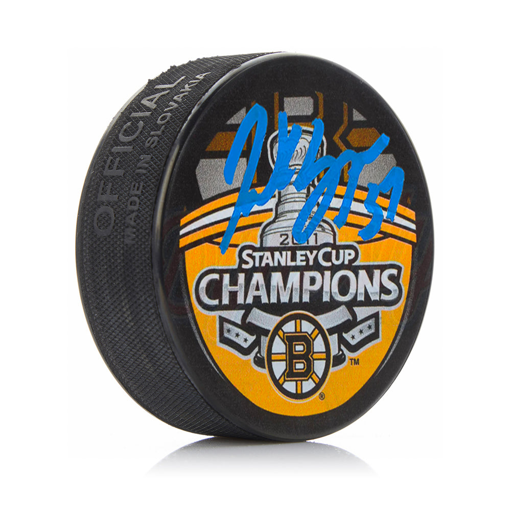 Patrice Bergeron Boston Bruins Autographed 2011 Stanley Cup Champions Hockey Puck