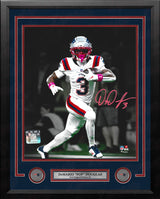 DeMario Pop Douglas New England Patriots Signed 11" x 14" Framed Photo - Dynasty Sports & Framing