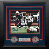 Marcus Jones New England Patriots Signed 8" x 10" Action Framed Photo - Dynasty Sports & Framing