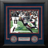 Marcus Jones Picks Off Stroud New England Patriots Autographed 8" x 10" Framed Football Photo - Dynasty Sports & Framing