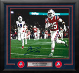 Marcus Jones New England Patriots Signed 16" x 20" Pick 6 Framed Photo - Dynasty Sports & Framing