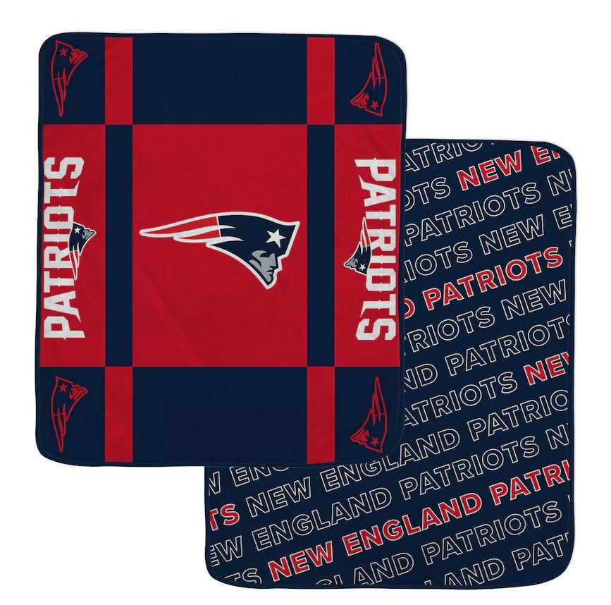 New England Patriots Pegasus 60 x 70 Reverse Block Wordmark Double Sided Blanket