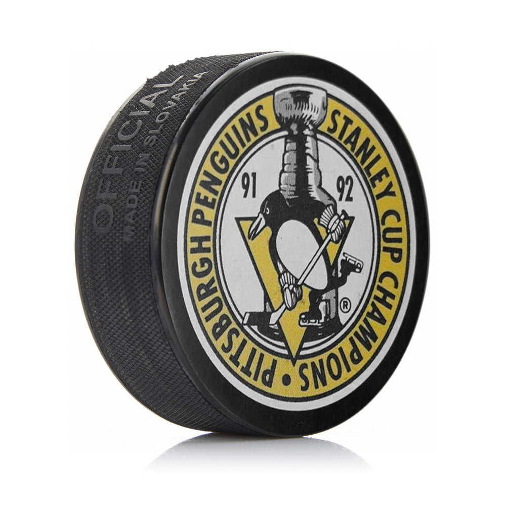 Pittsburgh Penguins 1991 & 1992 Stanley Cup Champions Hockey Puck