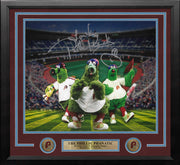 Phillie Phanatic Dave Raymond Autographed 11" x 14" Framed Baseball Collage Photo - Dynasty Sports & Framing