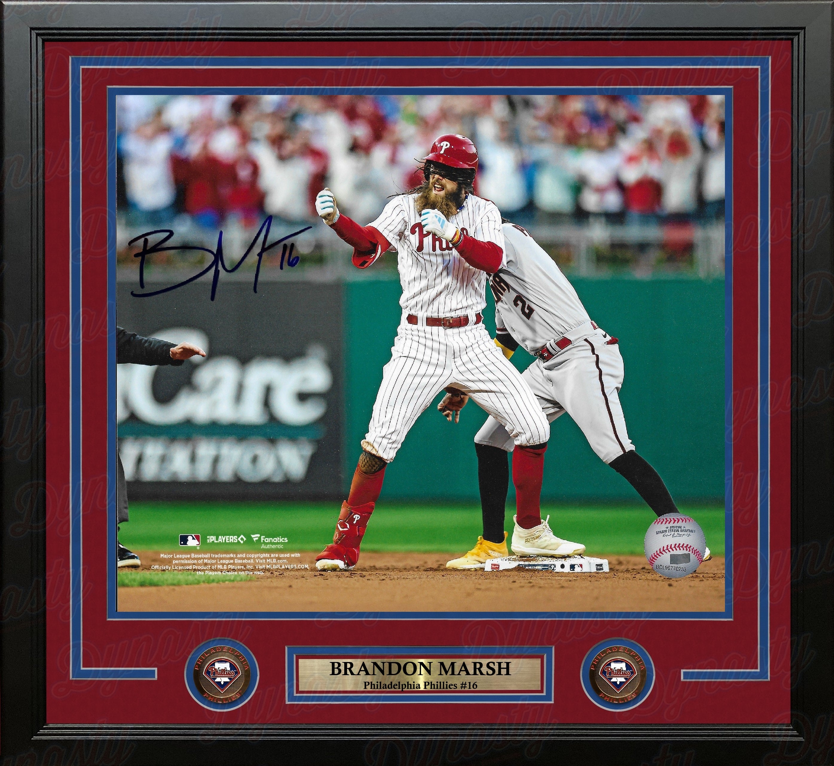 Brandon Marsh Phillies Signed & Framed Celebration 11