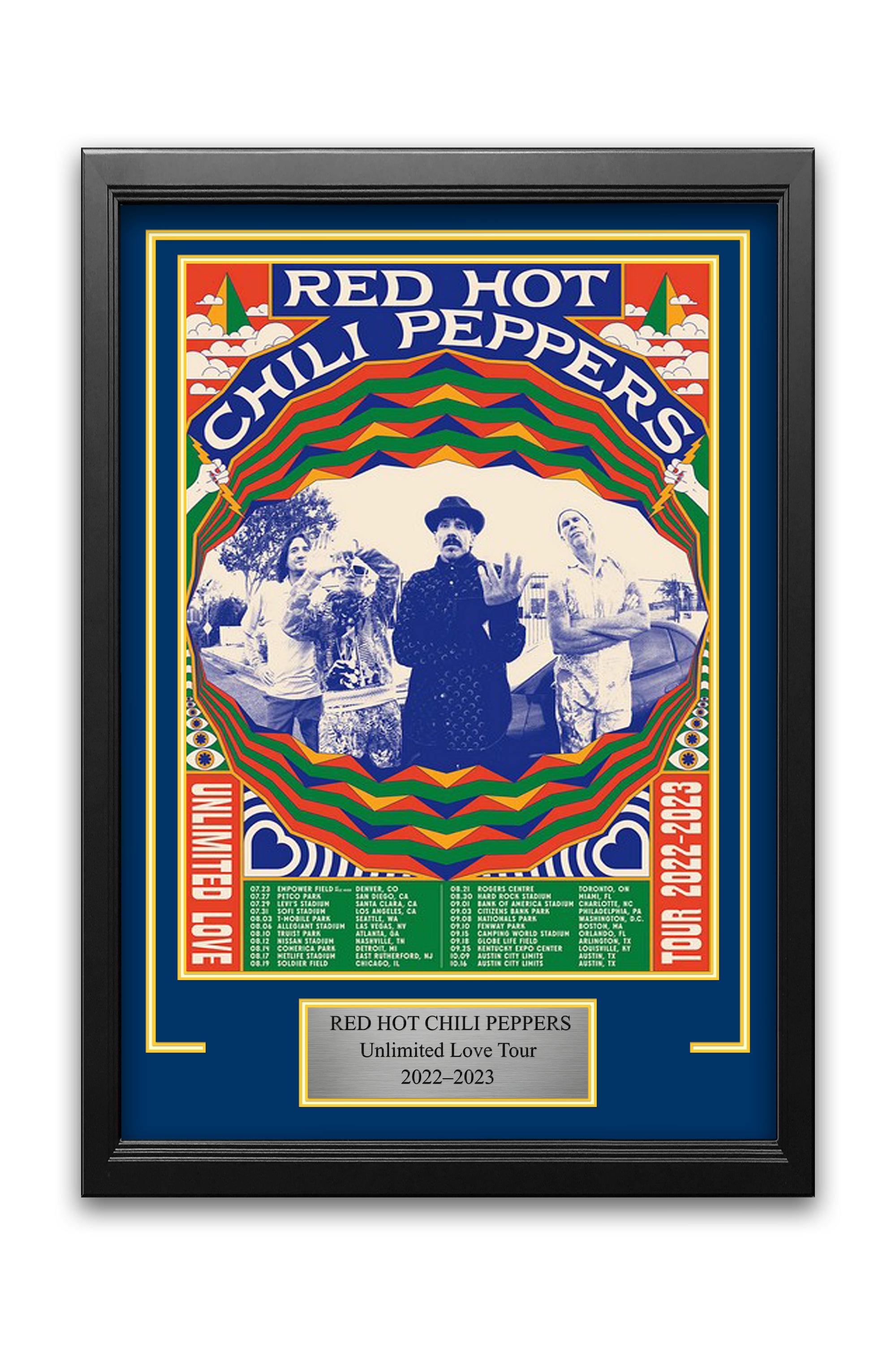 Red Hot Chili Peppers Unlimited Love Tour 2022–2023 Poster Frame Kit