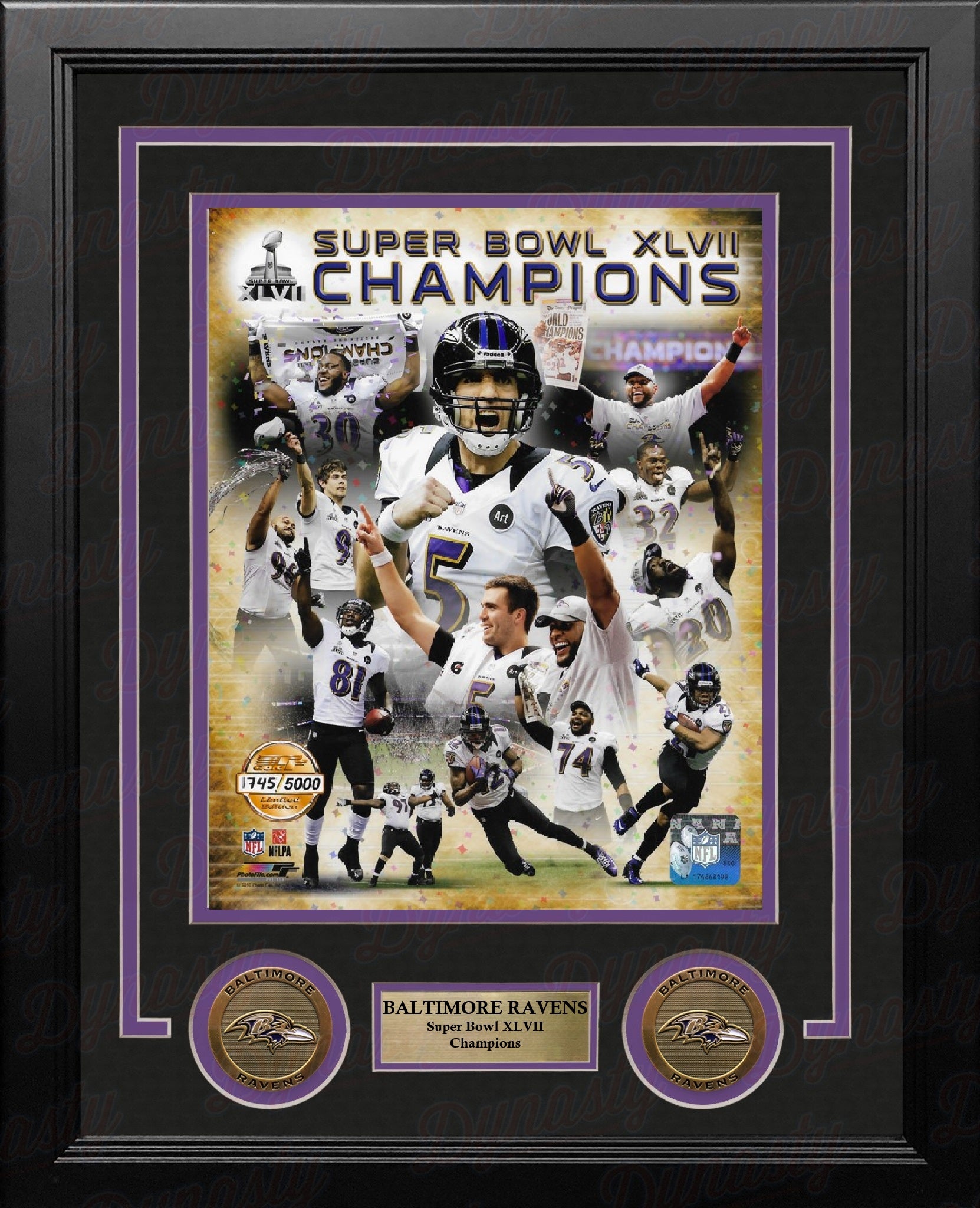 Baltimore Ravens Super Bowl XLVII Champions 8" x 10" Framed Football ...