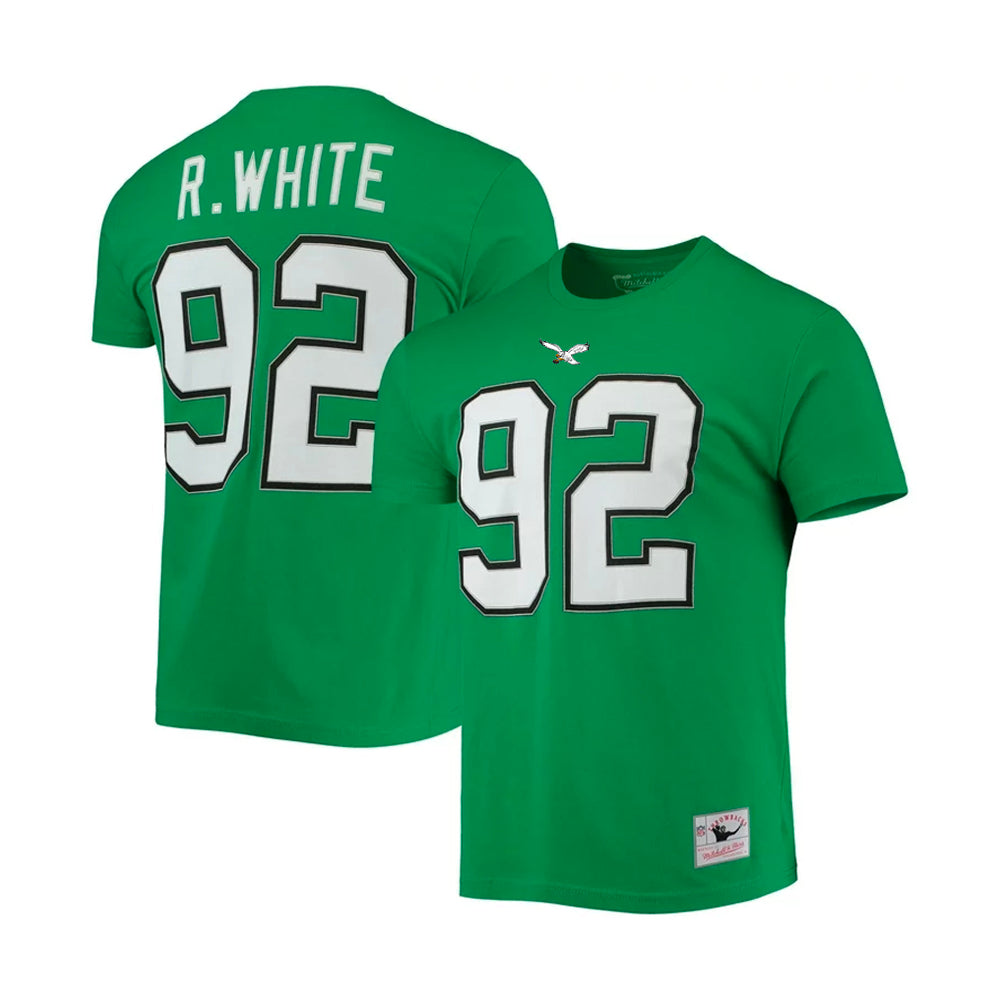 Reggie White Philadelphia Eagles Retired Player Authentic Stack Name Number T Shirt