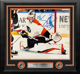 Samuel Ersson First Shutout Philadelphia Flyers Autographed 11" x 14" Framed Hockey Photo - Dynasty Sports & Framing