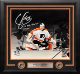 Samuel Ersson First Shutout Philadelphia Flyers Autographed 16x20 Framed Photo Inscribed with Date - Dynasty Sports & Framing