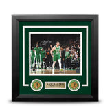 Sam Hauser Celebration Autographed Boston Celtics 8" x 10" Framed NBA Finals Photo - Dynasty Sports & Framing