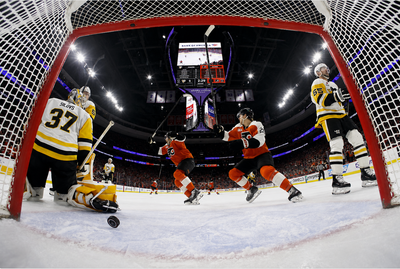 Cam York Philadelphia Flyers Overtime Goal VS Penguins Photograph