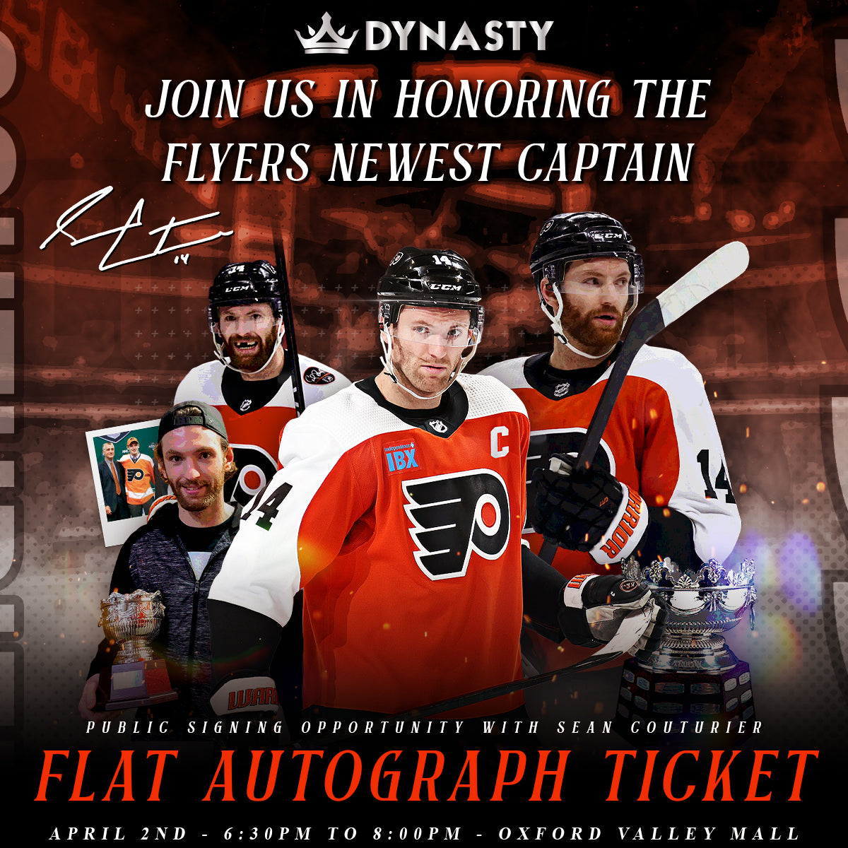 Sean Couturier Philadelphia Flyers Captain Celebration Experience Tickets