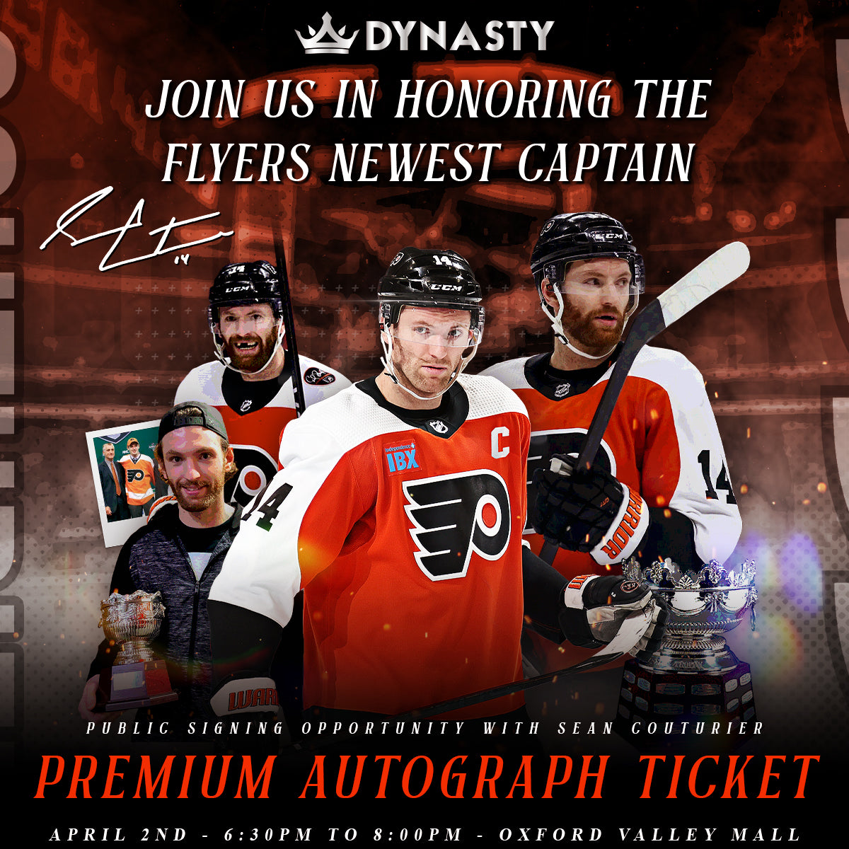 Sean Couturier Philadelphia Flyers Captain Celebration Experience Tickets