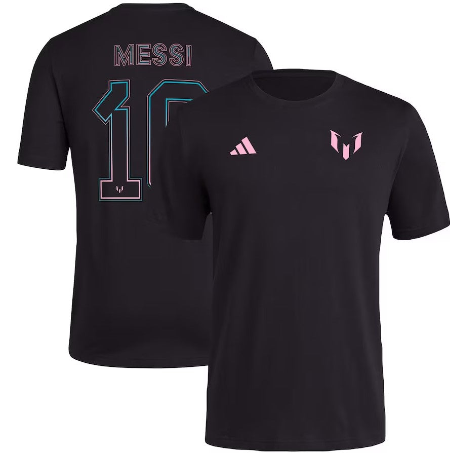 Messi x adidas Name & Number T-Shirt - Black | MLS Soccer T-Shirts