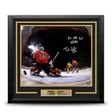 Trent Frederic First NHL Goal Boston Bruins Autographed 11x14 Framed Hockey Photo with Inscription - Dynasty Sports & Framing