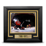 Trent Frederic First NHL Goal Boston Bruins Autographed 8" x 10" Framed Hockey Photo - Dynasty Sports & Framing