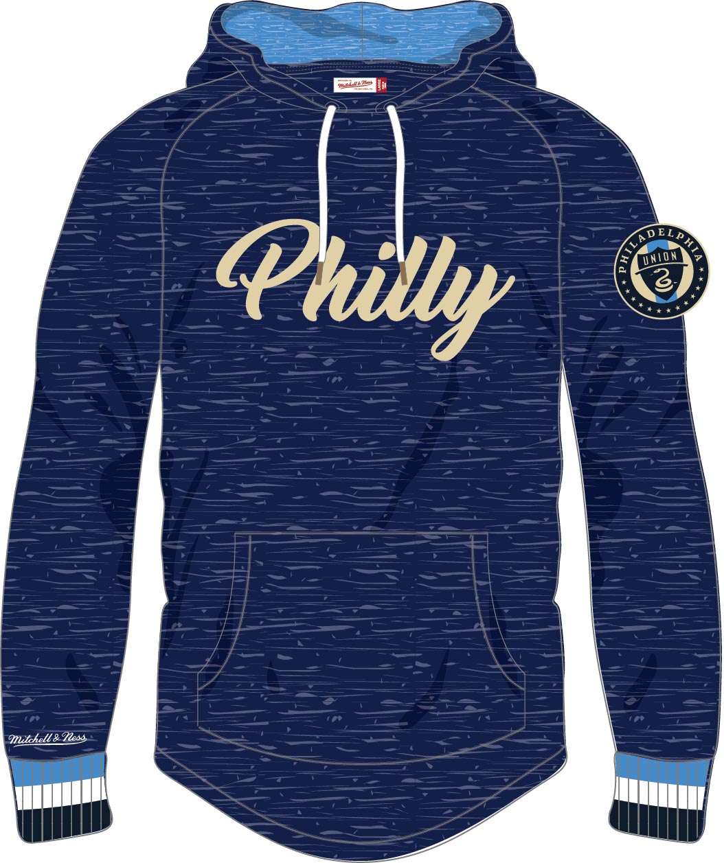 New York Islanders Mitchell & Ness Legendary Slub Hoodie Long Sleeve T-Shirt  - Navy