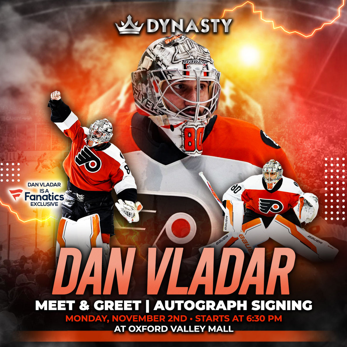 Dan Vladar Philadelphia Flyers Goalie Experience Tickets