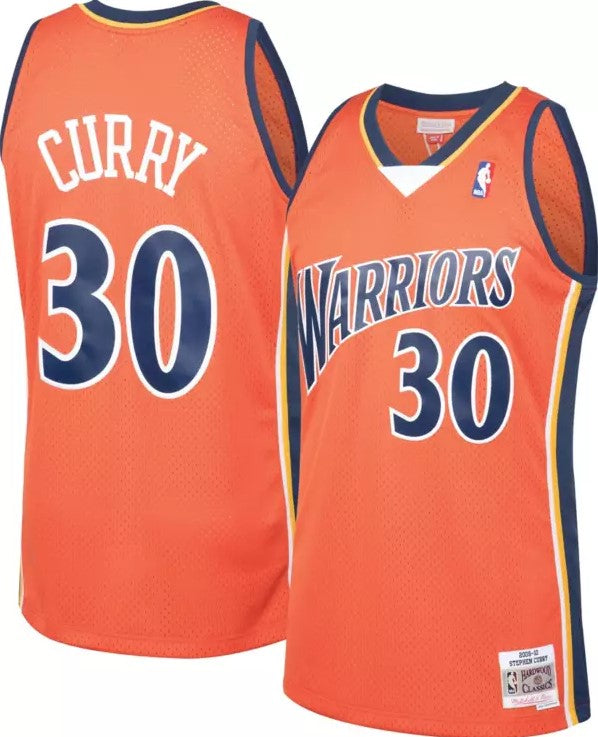 Steph Curry Golden State Warriors Mitchell & Ness Orange Hardwood Classics 2009-10 Swingman Jersey