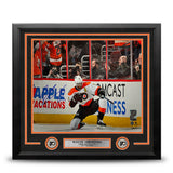 Wayne Simmonds Fist Pump Philadelphia Flyers Autographed 16" x 20" Framed Hockey Photo - Dynasty Sports & Framing