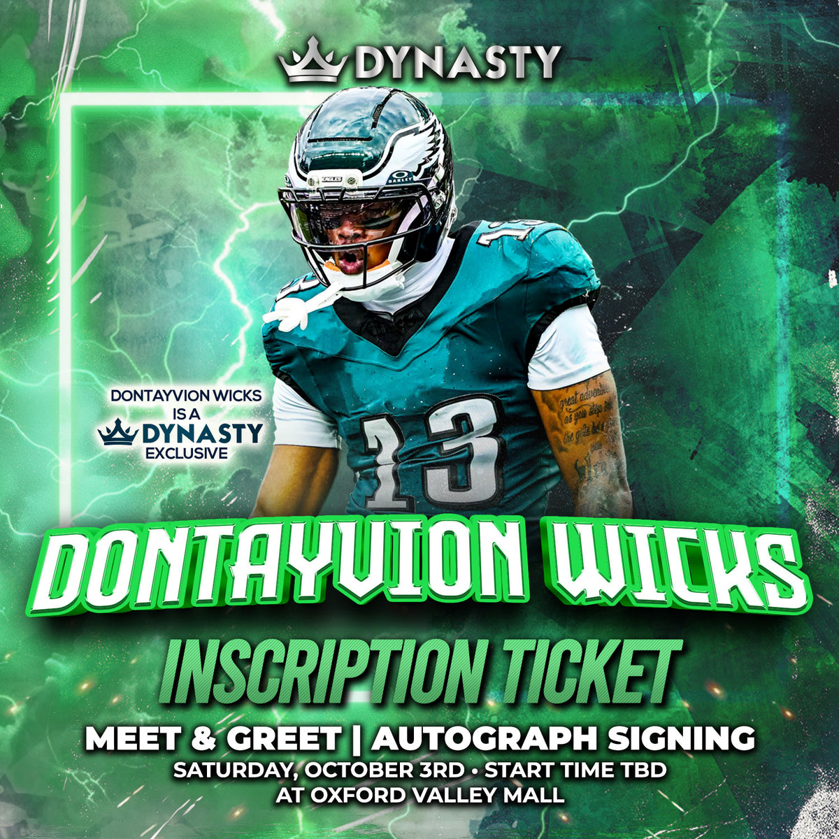 Dontayvion Wicks Philly Football Inscription Ticket