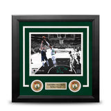 Xavier Tillman Blocks Luka Doncic Autographed Boston Celtics 8" x 10" Framed NBA Finals Photo - Dynasty Sports & Framing